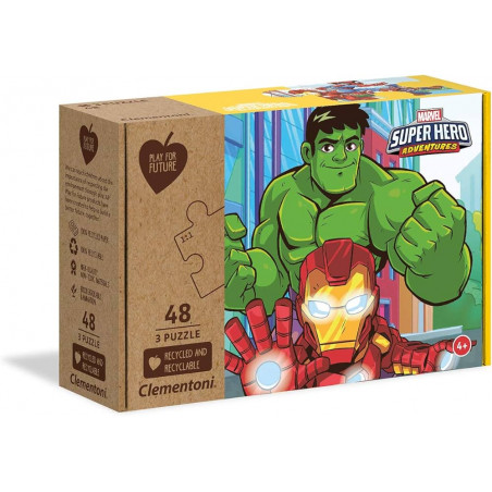 PUZZLE 3X48 PFF SUPER HERO(E)