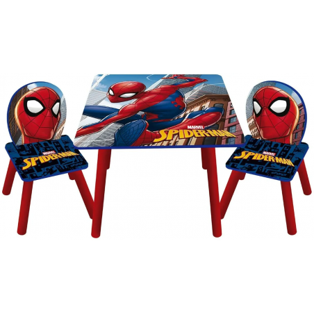 SET SPIDERMAN TAVOLO + 2 SEDIE