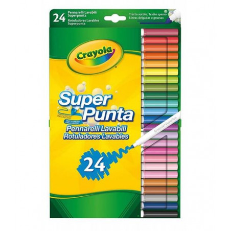 CRAYOLA 24 PENNARELLI SUPERPUNTA LAVABIL