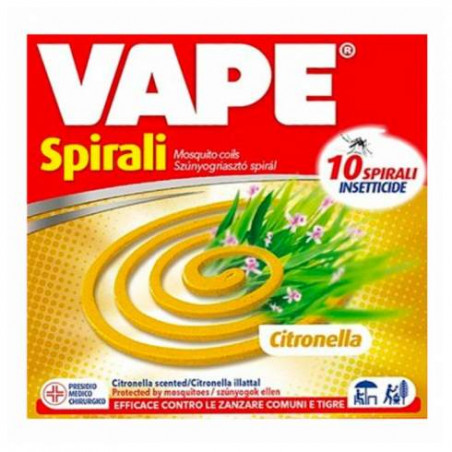 VAPE SPIRALI CITRONELLA  X10