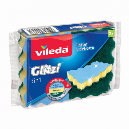 VILEDA SPUGNA GLITZ 3in1x2  169460