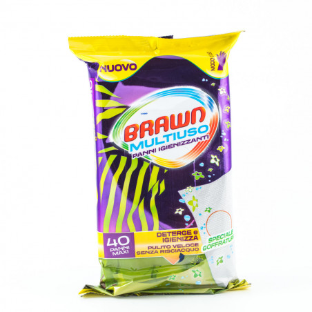 BRAWN PANNI MULTIUSO IGIEN. 40PZ