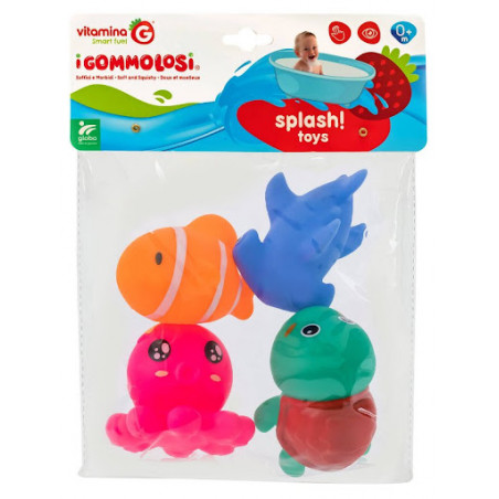 GLOBO GOMMOL.ANIMALI MARINI 4PZ(E)