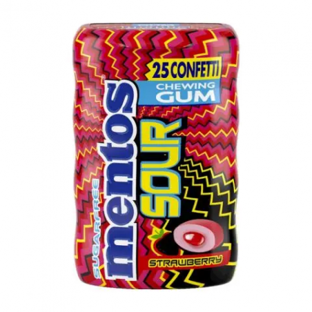 MENTOS SOUR GUM STRAW 100G