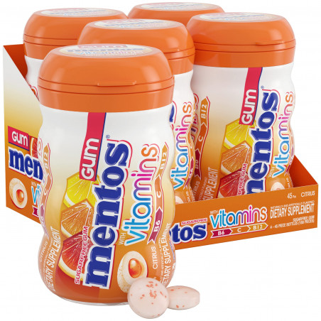 MENTOS VITAM.GUM CITRUS BOTTLE