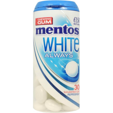 MENTOS WHITE GUM PEPPERMINT 30