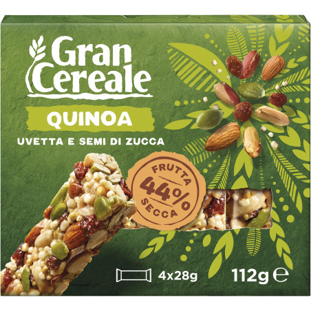 GRAN CEREALE BARRETTE QUINOA S.ZUC UVETT