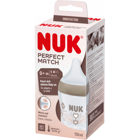 NUK BIBERON P.MATCH TC SIL.HEART 150ML