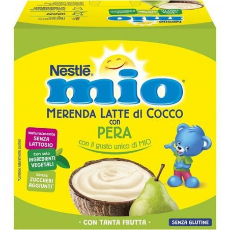 MIO MERENDA LATTE D COCCO PERA 4X90GR