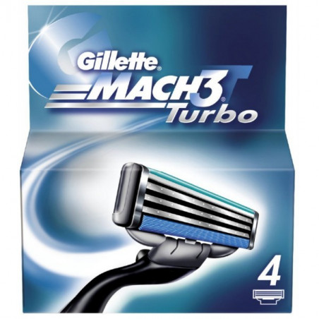 GILLETTE MACH3 TURBO LAME RIC.X4