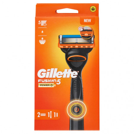 GILLETTE FUSION 5 POWER RASOIO 2UP