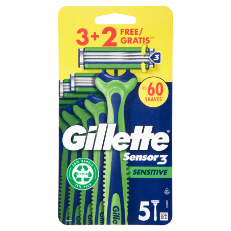 GILLETTE SENSOR3 RASOIO SENSITIVE X5