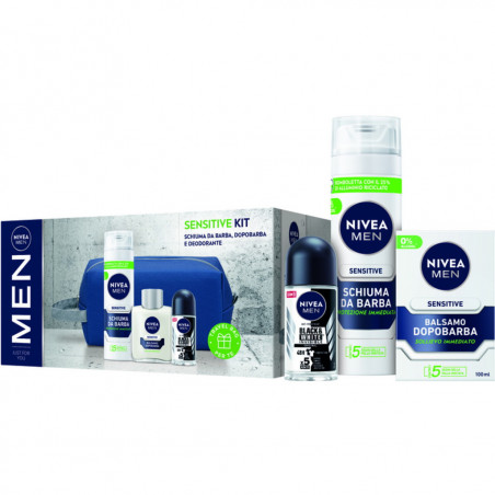 NIVEA KIT MEN SENSITIVE SCH+BALS+DEO+BAG