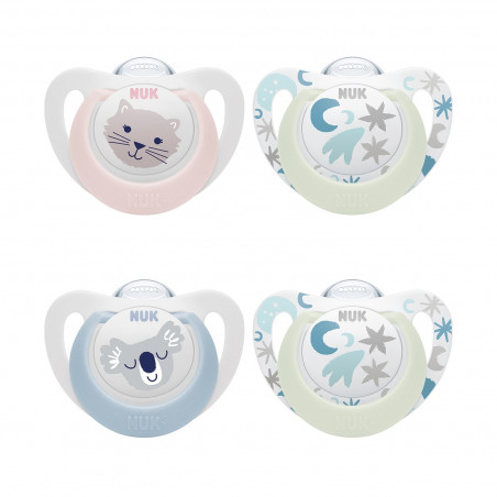 NUK SUCCH.STAR D&N SIL.0-6M X2(E)