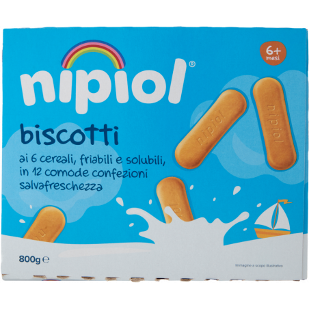 NIPIOL BISCOTTI 6 CEREALI GR.800