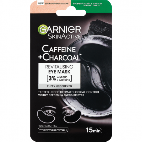 GARNIER SKIN ACT.EYE MASK CAFF+CHARCOAL