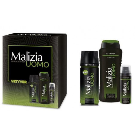 MALIZIA VETYVER UOMO EDT+DS+SCH.BARBA