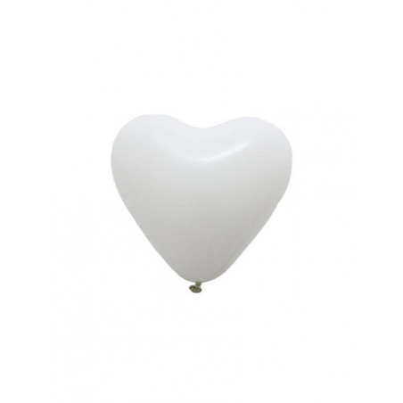 PALLONCINI 12 CUORE BIANCO 5 PZ