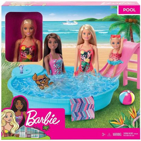 OLD TOYS BARBIE BIONDA C PISCINA