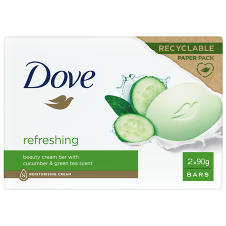 DOVE SAPONE CUCUMBER & TEA 2X90GR.