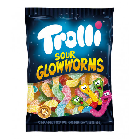 TROLLI VERMI ZUCC. SOUR GLOWORMS GR.100