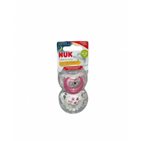 NUK SUCCH.STAR D&N SIL.18-36M X2