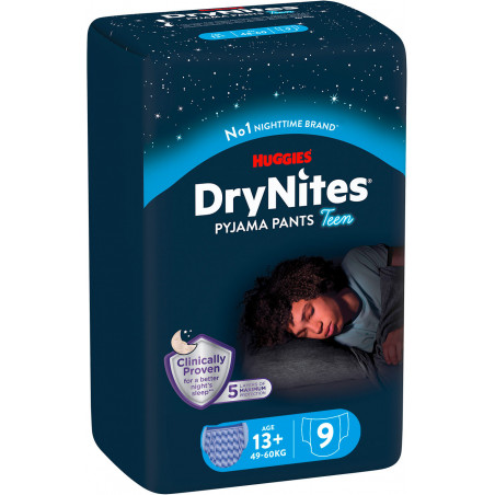 HUGGIES DRY NITES BOY 13+ X9