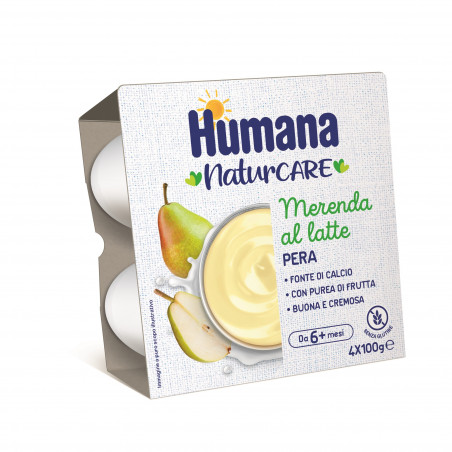 HUMANA MERENDA LATTE PERA GR.100X4