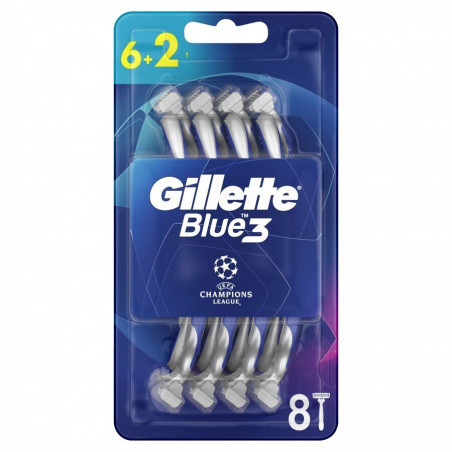 GILLETTE BLUE III RASOIO X 6+2 CHAMPION